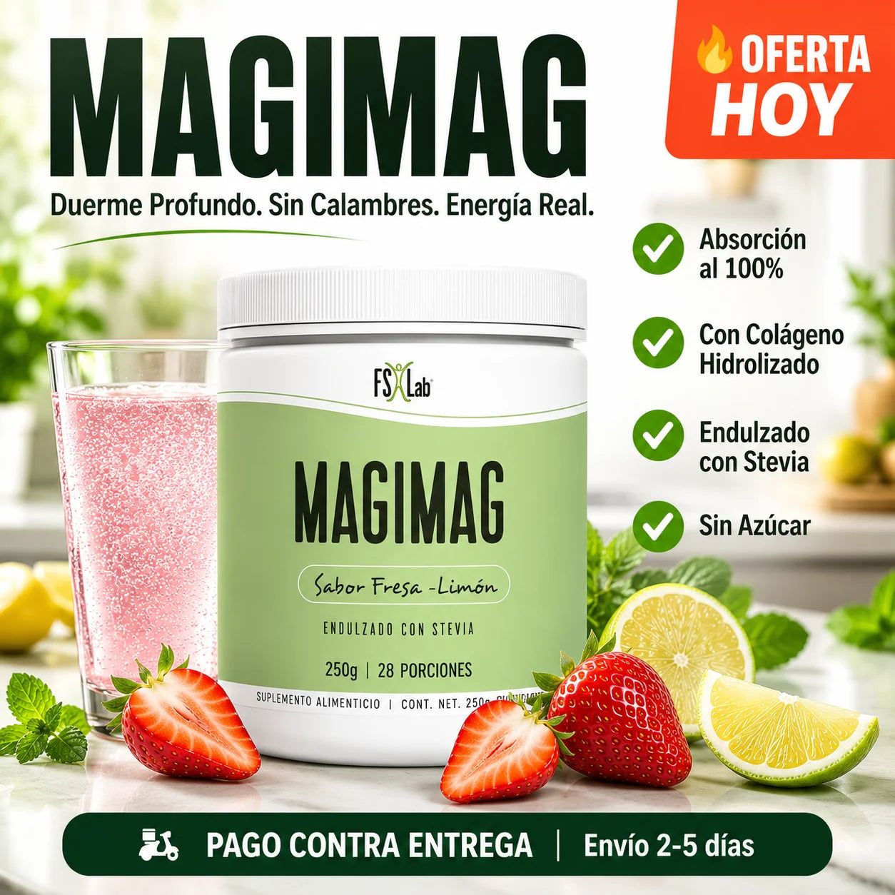 Magimag Citrato de Magnesio | Duerme Profundo, Relájate y Recupera Tu Energía