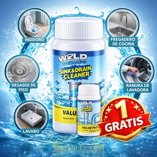 Destapacaños en Polvo | Limpia Tuberías y Drenajes (KIT 2x1)